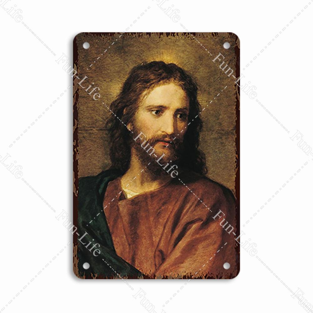 Christianity Vintage Decorative Metal Tin Sign Virgin Mary Retro Plaque Wall Decor Plate Jesus  Bar Pub Club Art Poster 20x30cm