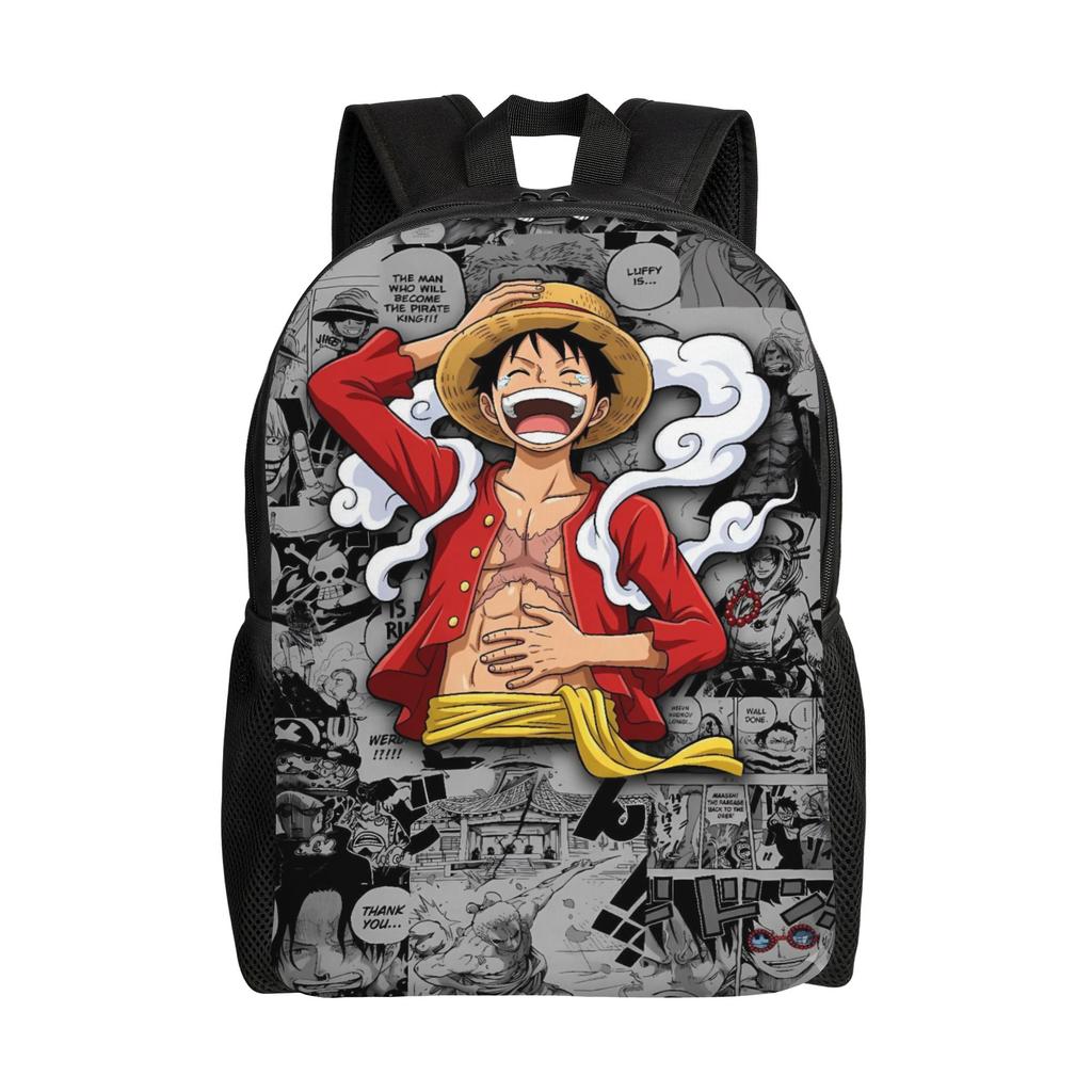 Luffy Gear Five Manga Backpack Ones Pieces Women Polyester College Backpacks Big Style High School Bags Rucksack