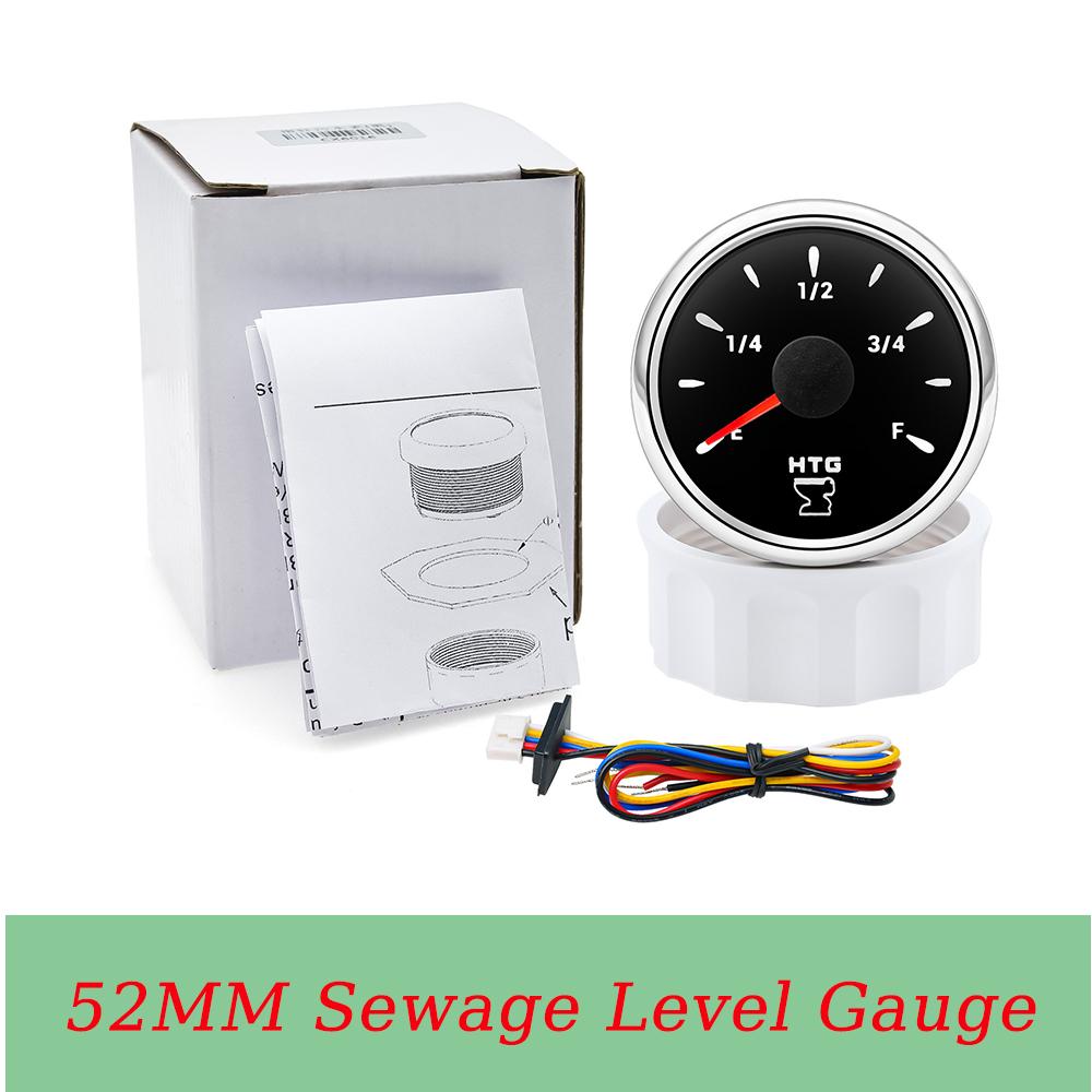 

52 мм автомобильный лодочный уровнемер сточных вод + датчик уровня сточных вод из нержавеющей стали 0-190 Ом 100-500 мм счетчики для резервуаров хранения 9-32 В универсальный