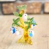 Four Cart Cute Owl Handmade Glass Small Owl Tree