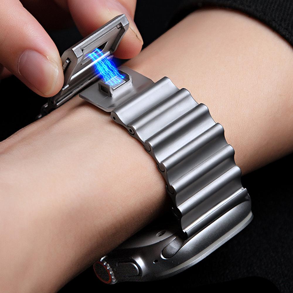 Stainless Steel Strap for Apple Watch Ultra 3 2 1 49mm Series 10 11 46mm Metal Band for Iwatch 9 8 7 45mm 6 5 SE3 44mm Bracelet