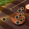 Geometric Round Pendant Necklace & Earrings Set - Retro Fashion Jewelry