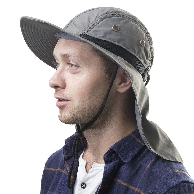 Outdoor-Sonnenhüte für Damen und Herren, Nackenschutz, Teufelshüte, wasserdichte Beschattung, mückensichere und UV-schützende Fischerhüte, Schals, Outdoor