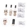 LIFKOME 3pcs Skull Ghost Head Decoration Car Clip Car Aroma Decoration Glitter Accessories
