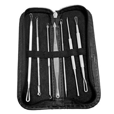 7pcs Stainless Facial Acne  Pimple Remover Extractor Tool Comedone