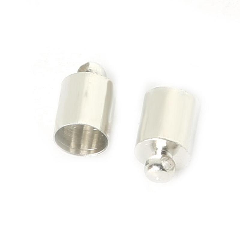 Tasselli Cappucci Terminali in Pelle per Cordino, Perline 5 6 7 8 9mm Cappuccio Terminale per Fai da Te Collane Gioielli Componenti