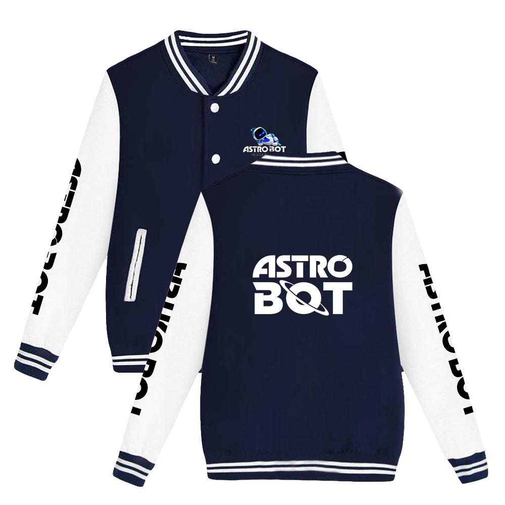 

Astro Bot куртка-бомбер для женщин и мужчин свободного покроя Harajuku Fashion Baseball Coat Jacket Женская уличная одежда весна-осень верхняя одежда-бомбер XS темно-синий