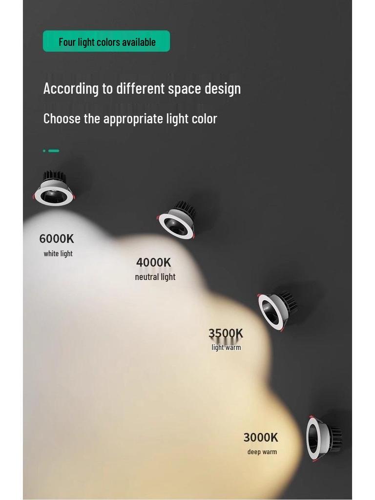 Anti-Glare LED Recessed Wall Washer Downlight, 75-90mm Cutout