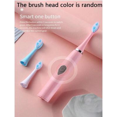 Adult Automatic Toothbrush Couples Set Electric Toothbrush Suitable For Home Or Travel Use Random Brush Head Color