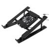 Universal Laptop Tablet Cooling Stand with Fan Foldable Adjustable Speed Portable Desktop Radiator Holder for Home Office
