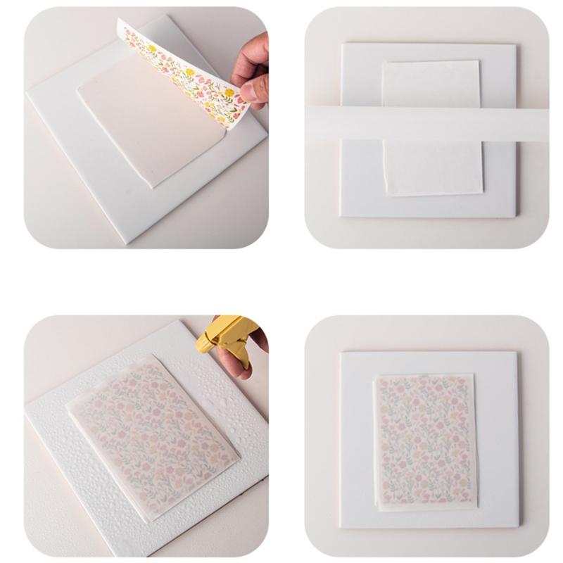 Ton Aquarell Transferpapier DIY Drucken Blume Blatt Papier Keramik Schmuck Ohrringe Keramik Druckwerkzeug Handgefertigt