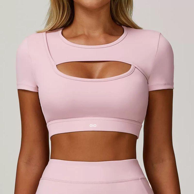 Oiob Sports Set Women False Two-Piece Suit Short Short sleeve T-shirt Top With Chest Pad Quick-Drying Feather Tennis Skirts