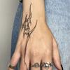 Advanced Sense Domineering Personality Thorn Totem Ribbon Sun Moon Stars Flower Lines Tattoo Sticker