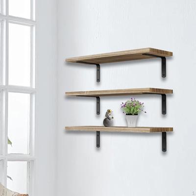 3 stuks aan de muur gemonteerde houten hangplanken, multifunctioneel, ruimtebesparend en decoratief voor