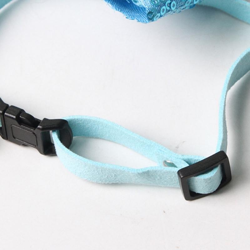 Stylish Fabric Puss Collar Necklace Adjustable Length And Decorative Bowknot Pet Neckband For Small Medium Pet