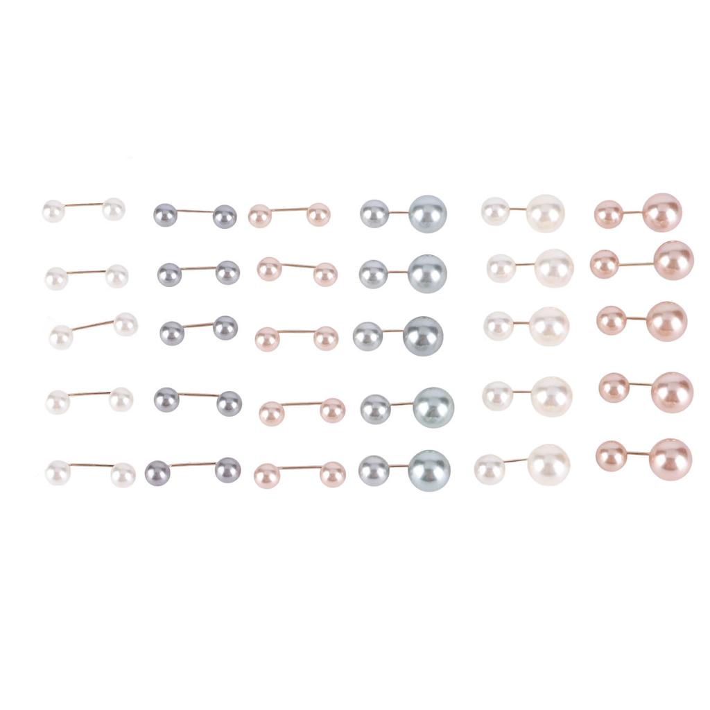 30 Pcs Brooch Pins Fashionable Durable Not Easily Fade Good Gloss Simple Classic Faux Pearl