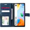 Coque pour Xiaomi Redmi 10C Anti-Rayures Antichoc Protection Synthécuir Bleu Marine