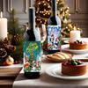 Christmas Wine Bottle Sticker DIY Self-Adhesive Stickers Easy To Use 12x10cm