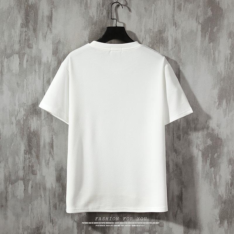 Chic Thin Quick Drying Tee Tops Men High Street Washed T Shirt Daily Garment