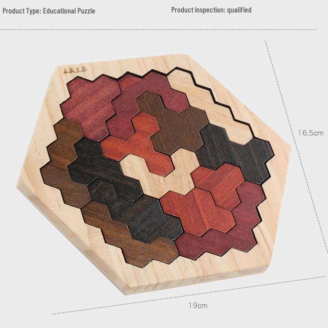 

Красочный деревянный пазл «Соты» для детей - Развивающая игрушка для мальчиков и девочек