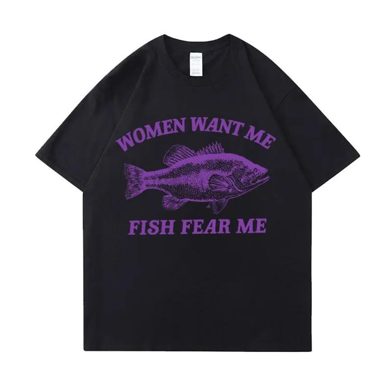 Buy A Man Eat Fish He Day Teach Fish Man To A Lifetime Funny Meme T Shirt Cotton T-shirt Men Women Cotton Oversized Tees Clothes