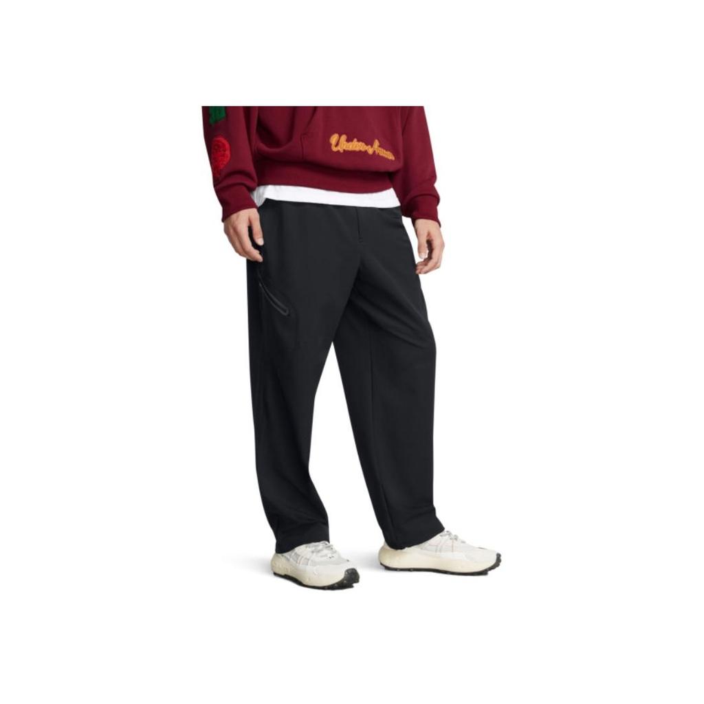 Under Armour Gewebte einfarbige einfache bequeme Outdoor-Sport-Freizeithose Herrenhosen Schwarz 1388824-001