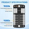 100A 6/12 Way Fuse Block Fuse Box with Stickers Waterproof Cover Fuse Panel for Automotive Cars Trucks RVs Campers Vans
