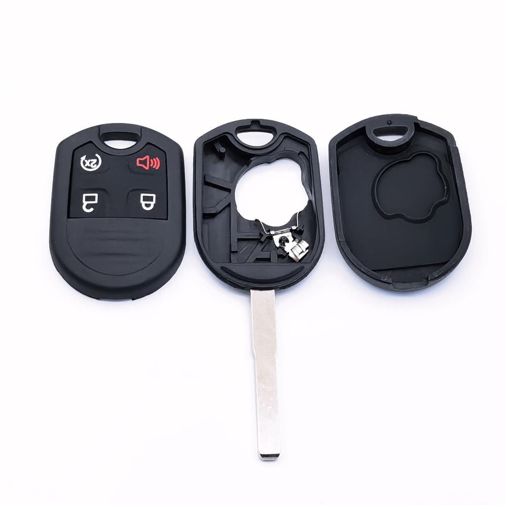 Cocolockey 4Button Car Key Shell Fob For Ford Fiesta Escape Transit Connect Remote Keyless Entry Hu101 Head Keys Housing S