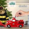 Vintage Fire Truck Piggy Bank Collective Decoration Miniature Vehicle Desktop Decor Firefighting Heroes Handcraft Firemen Gifts