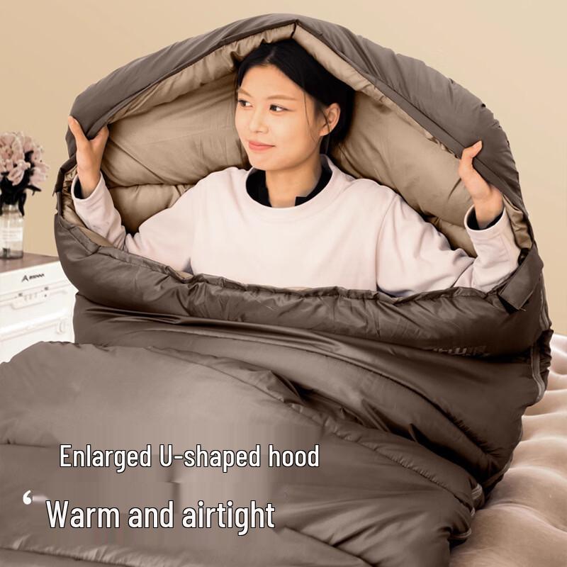 Li Shen Fleece-Lined Outdoor Camping Sleeping Bag