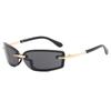 Frameless Square Spring and Summer Bright Fashion Women's Sunglasses Are Suitable for Daily Vacation Beach Accessories