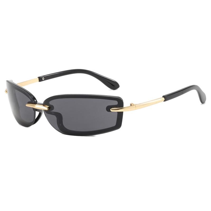 Frameless Square Spring and Summer Bright Fashion Women's Sunglasses Are Suitable for Daily Vacation Beach Accessories