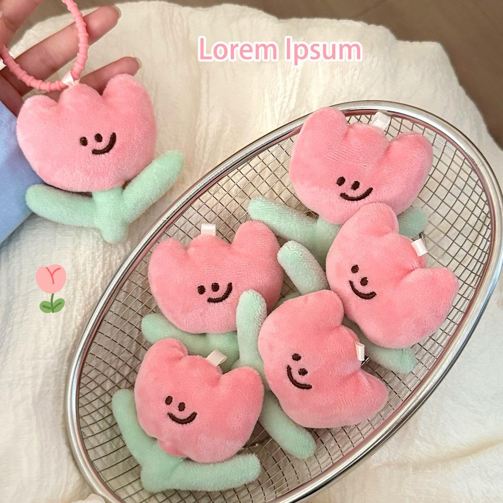 1/3 Pcs Cute Cartoon Tulip Plush Toy Keychain Pendant Girl Backpack Decoration Pendant