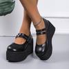 Brand New Female Lolita Cute Mary Janes Pumps Platform Wedges High Heels women's Pumps Sweet Gothic Punk Shoes Woman