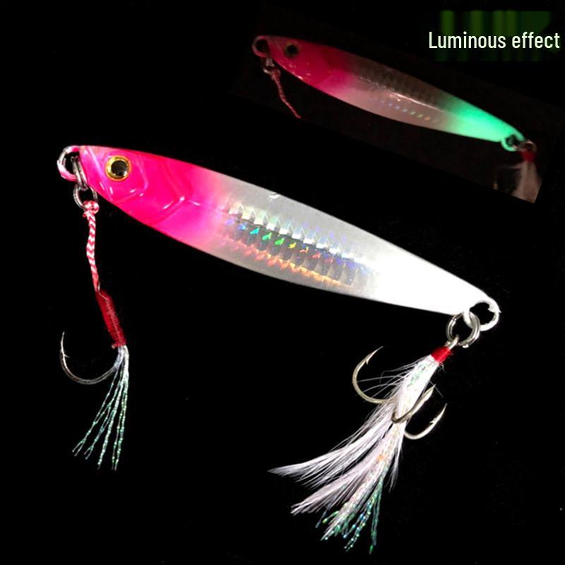 Nanyou Night Glow Trolling Jig 10cm 80g - Ocean Shore Casting Fishing Lure