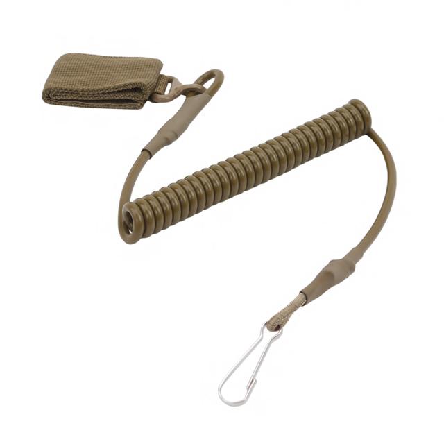 Elastisches Lanyard Seil Taktisch Anti-verloren Militärisch Feder Sicherheitsband Waffenseil Für Schlüsselanhänger Kette Taschenlampe Jagdzubehör
