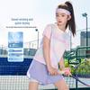 Moonkids Girls' 2026 Summer Ice Silk Quick-Dry Sports Two-Piece Set