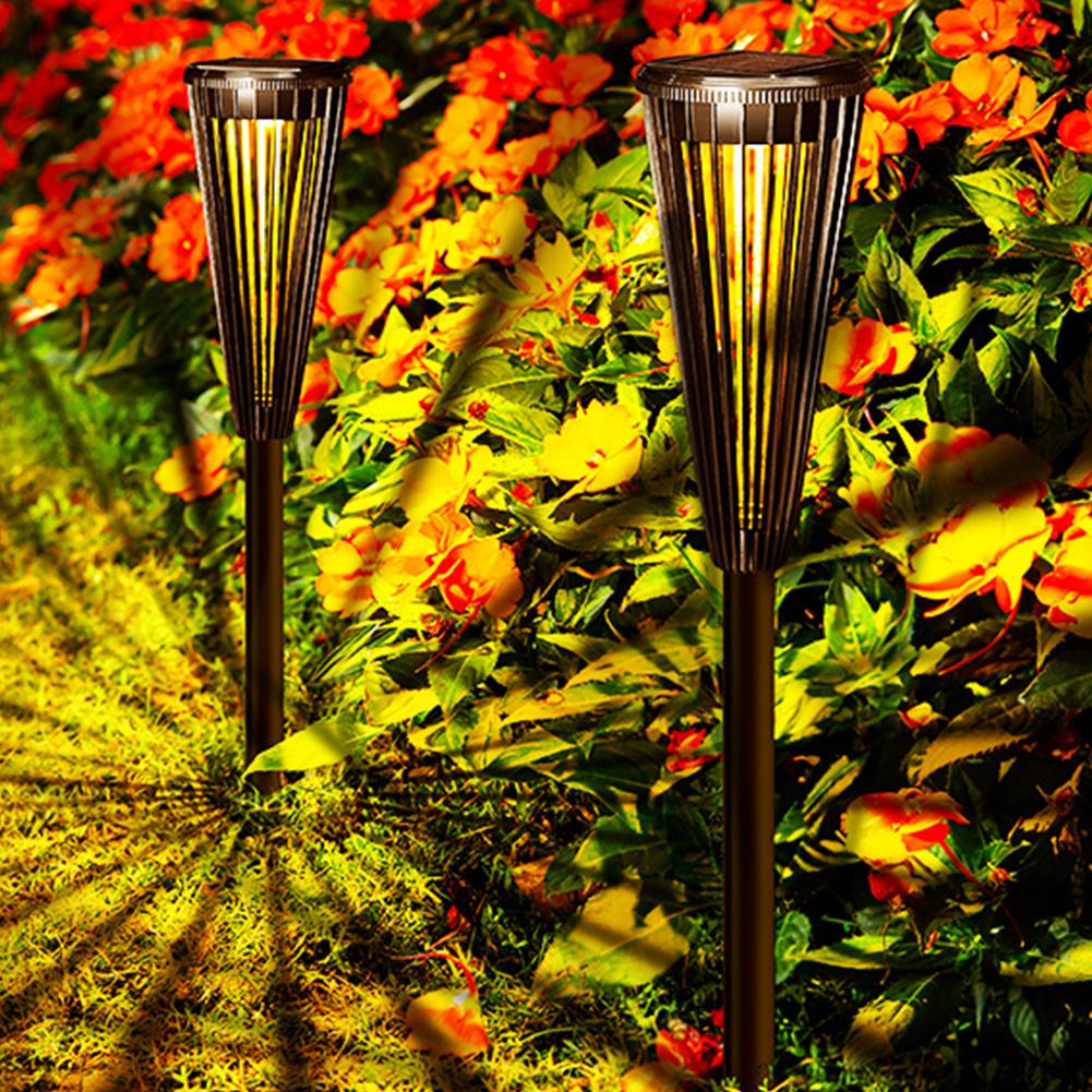 Outdoor Solar Pathway Lights Outdoor IP65 Waterproof Path Bright Lights Decorative White Warm Light For Yard Walkway Lawn Driveway