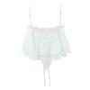 Women's Polka Dot Mesh Camisole with Bow Tie - Summer 2025 European & American Fashion