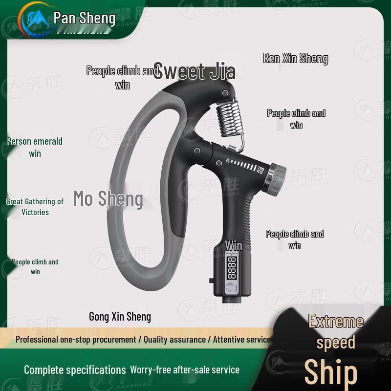 Pansheng Electronic Counting Adjustable Hand Gripper 10-100kg