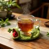 Accessorio per Scrivania Kit Uncinetto Fai da Te Lucertola Sottobicchiere Lavorazione a Maglia a Mano Animali Artigianato Decorativo Tazza da Bevanda Tazza da Caffè Sottobicchiere per Adulti Maglia per Principianti