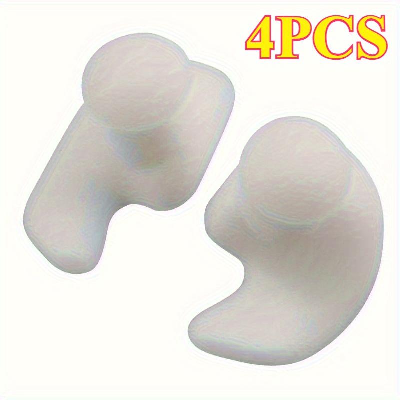 4PCS Soft Silicone Waterproof Earplugs - Comfortable Noise Reduction Earplugs for Swimming & Sleeping