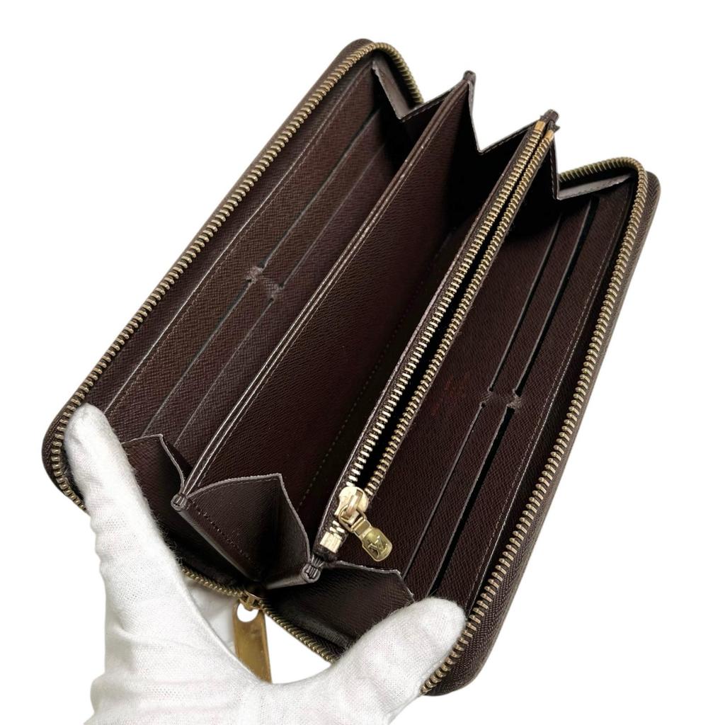 LOUIS VUITTON Zippy wallet Purse Brown Women used