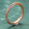 Minimalist Inlaid Multicolored White CZ Women's Ring Classic Gold Color Geometry Daily Wear Party Jewelry Anniversary Gift