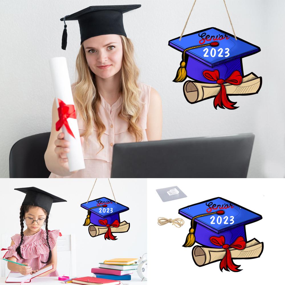 

2023 Новый выпускной сезон Квадратный выпускной деревянный подвесной орнамент