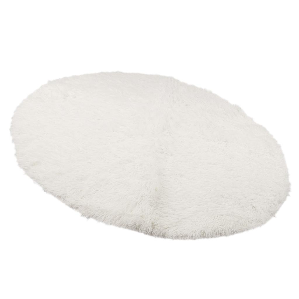 Round Plush Carpet Super Soft Fluffy Carpets Anti Skid Fuzzy Rug Modern Plush Area Rugs for Living