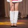 Christmas Costume Leg Warmer Festive Furry Boot Sleeve for Themed Photo Sessions