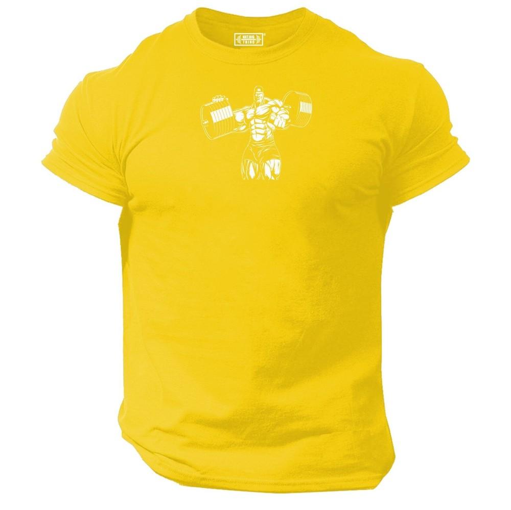 Weight Bar T Shirt Gym Clothing Bodybuilding Workout Exercise Muscles Boxing Top