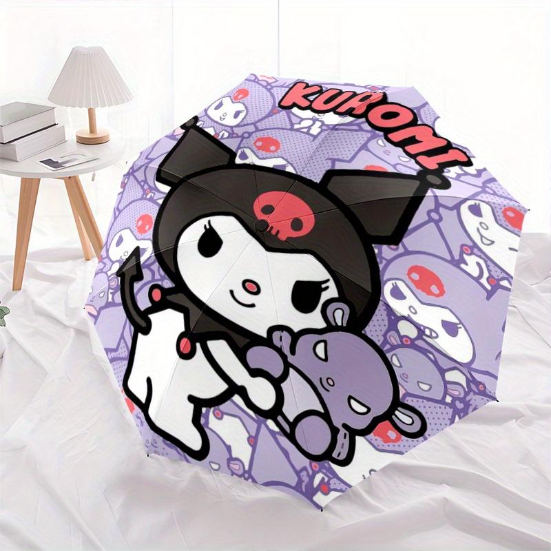 

1pc Sanrio Kuromi Pattern Automatic 3-Fold Umbrella, 8 Iron Frames, High-Value Folding Umbrella, Suitable for Office, Travel and Outdoor Adventure.S07