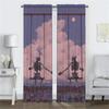 Love Skeleton Blackout Curtain for Room 2 Panel Curtains Child Room Home Interior Curtains Partition Shades Tulle for Bedroom